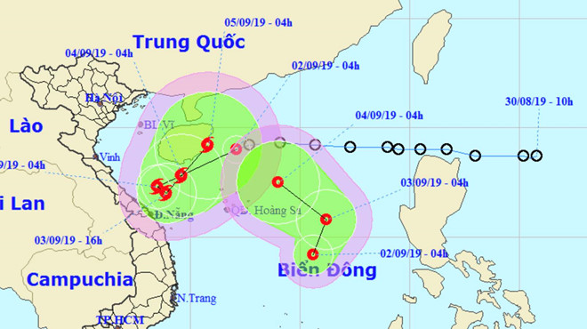 Biển đông xuất hiện ấp thấp mới cùng lúc với bão số 5